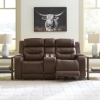 Picture of KNIGHTINGTON LOVESEAT W/ AUDIO & CONSOLE IN BROWN