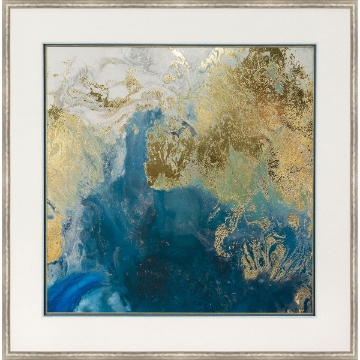 Picture of OCEAN SPLASH BLUE/GLD ABST ART