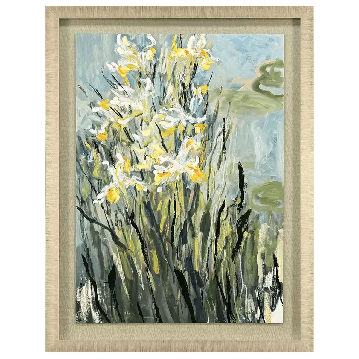 Picture of WHITE IRIS FRAMED ART
