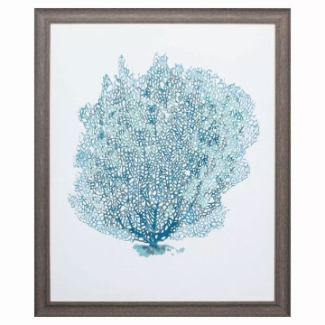 Picture of AQUA CORAL ON WHITE II