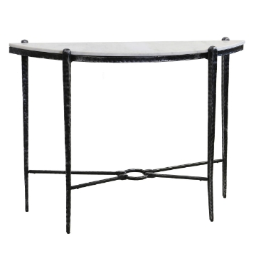 Picture of MARBLE DEMI LUNE CONSOLE TABLE