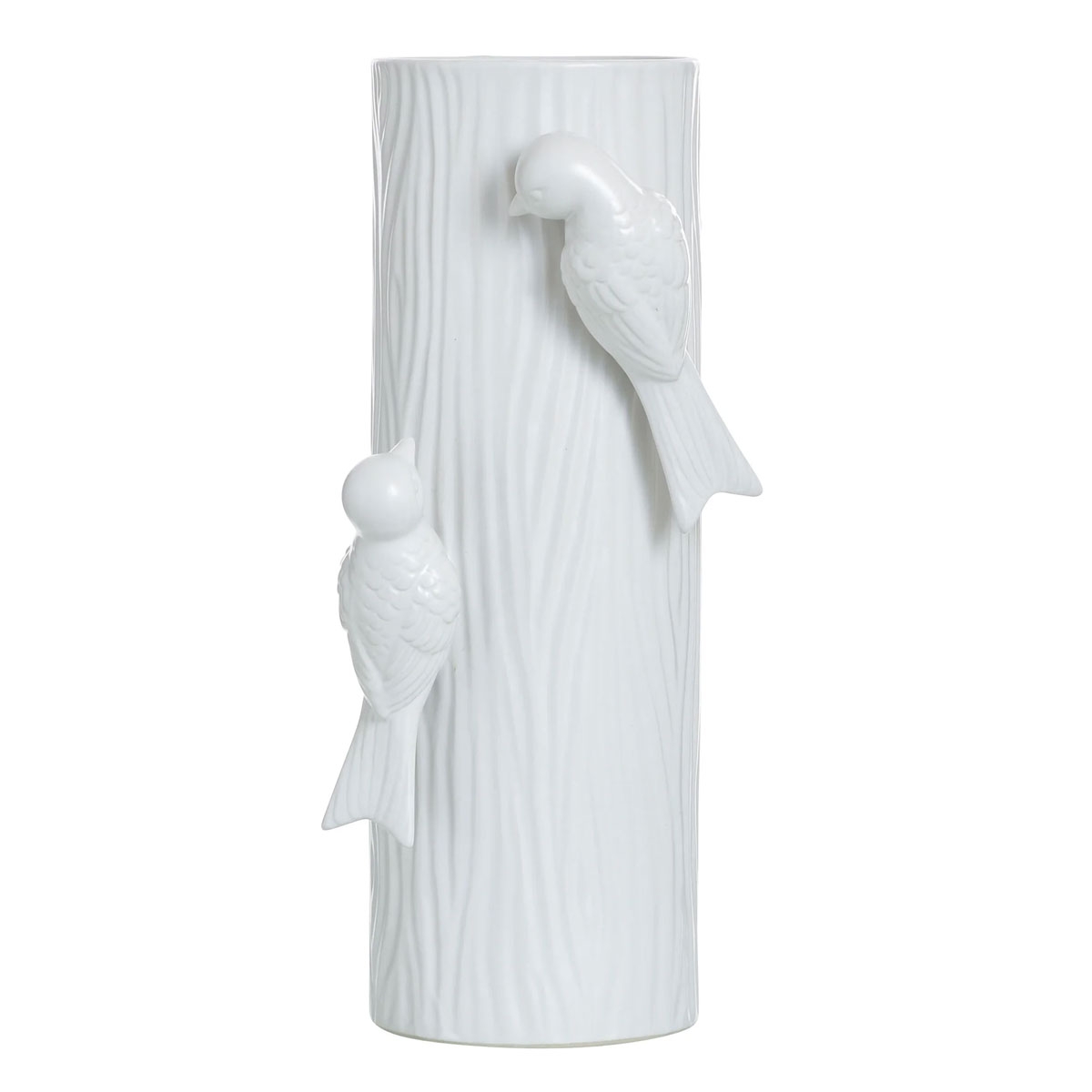 Picture of WHT BISQUE BIRD MOTIF VASE