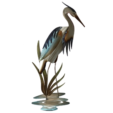 Picture of MTL BLUE HERON WALL ART RT