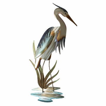 Picture of MTL BLUE HERON WALL ART RT