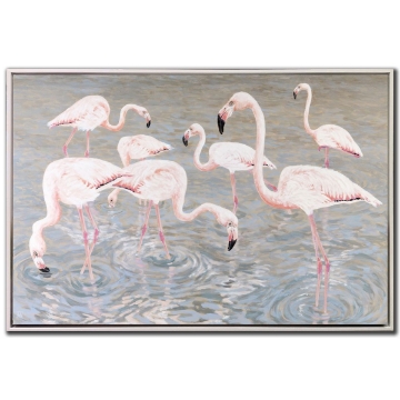 Picture of FLAMINGOES IN WATER FRM ART