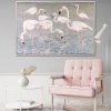 Picture of FLAMINGOES IN WATER FRM ART