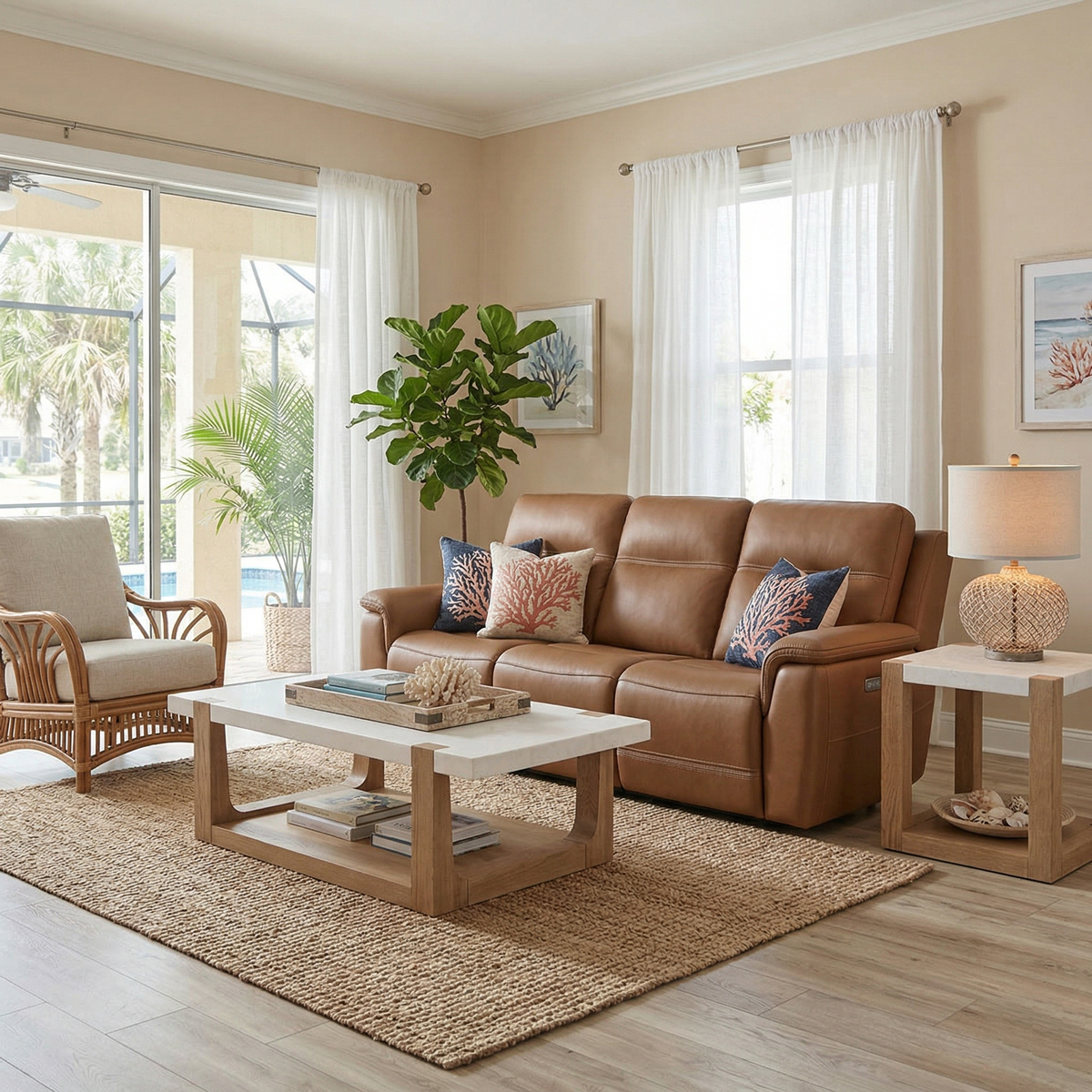Sawyer Power Sofa in Harvest by Flexsteel with Power Headrest and Lumbar