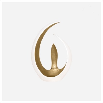 Picture of LUNA WHT/GOLD CNDL HLDR  SHORT