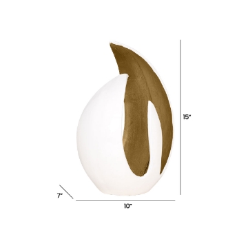 Picture of LUNA WHT/GOLD CNDL HLDR TALL