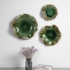 Picture of S/3 ABELLA GREEN GLS WALL ART