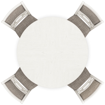 Picture of LUDWIG WHITE 5PC ROUND DINING SET