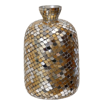 Picture of BROWN MOSIAC GLS 14" VASE