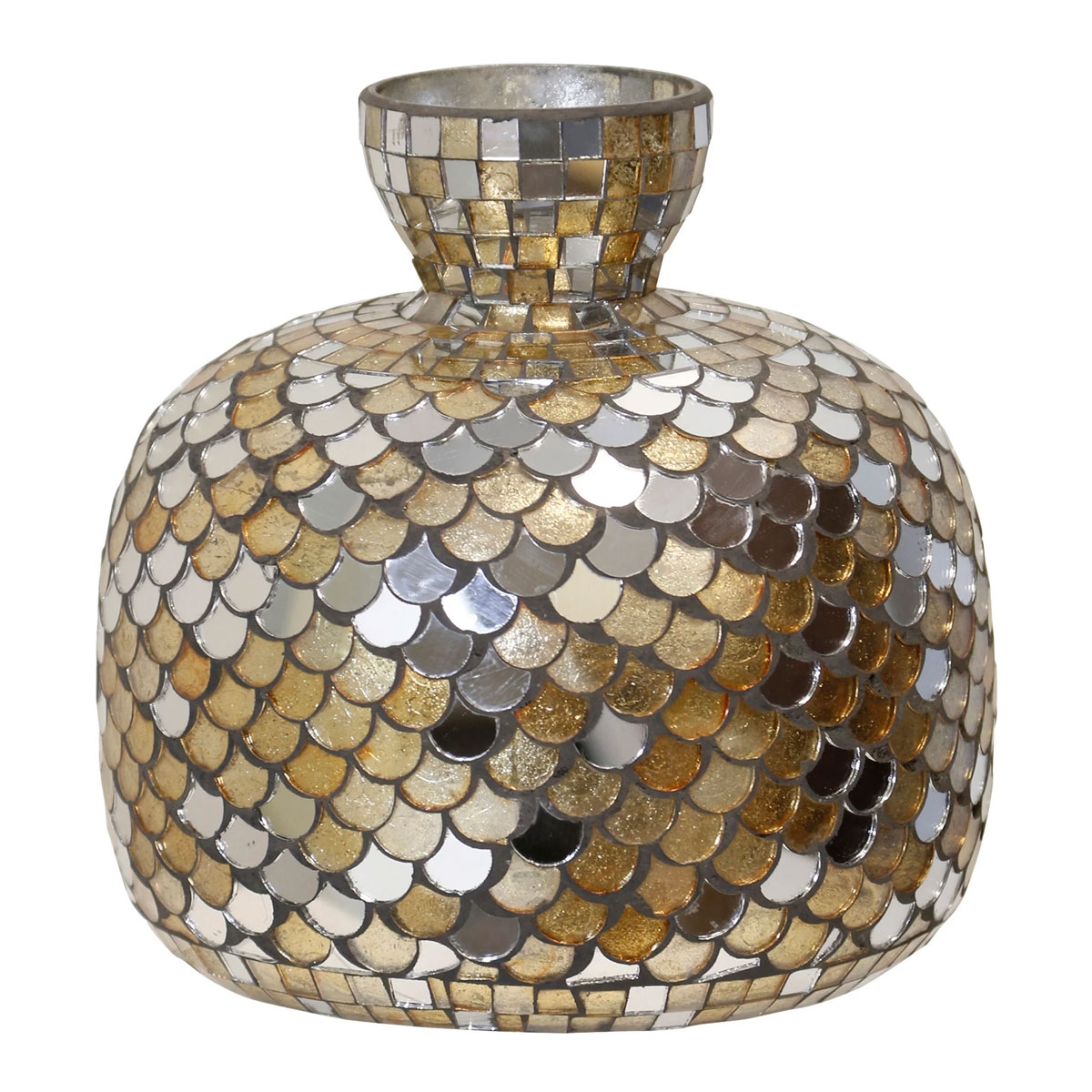 Picture of BROWN MOSIAC GLS 9" VASE