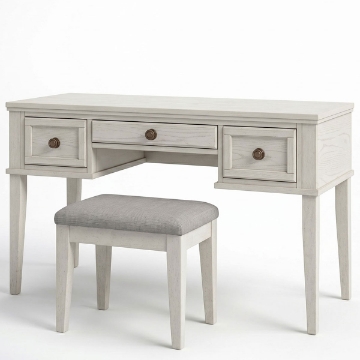 Picture of KENLEY WHT VANITY W/STOOL