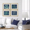 Picture of S/4 SEA GARDEN BL/GRN PRINTS