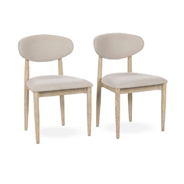 Picture of TIBER DIN CHAIR PAIR CREAM WAS