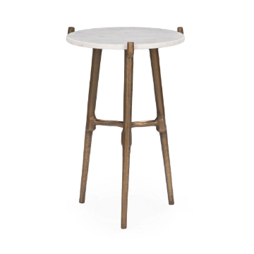 Picture of HALLEY RND ACCENT TABLE IN WHI