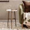 Picture of HALLEY RND ACCENT TABLE IN WHI