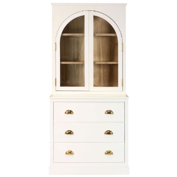 Picture of 2PC CHEST AND HUTCH IN WHITE