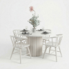 Picture of AUDEN 48" WHITE 5PC DINING SET
