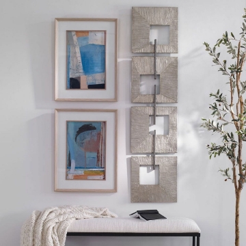 Picture of LINKED SQ METAL WALL ART