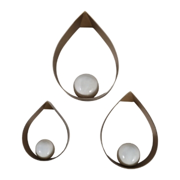 Picture of S/3 ROYALTON GOLD TEARDROP ART