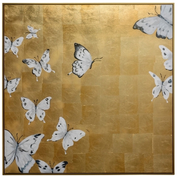 Picture of GOLDEN BUTTERFLIES I ART