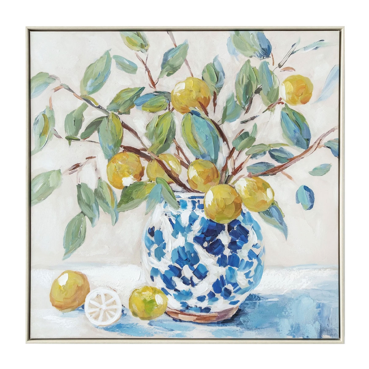Picture of LEMONS IN VASE I CANVAS ART
