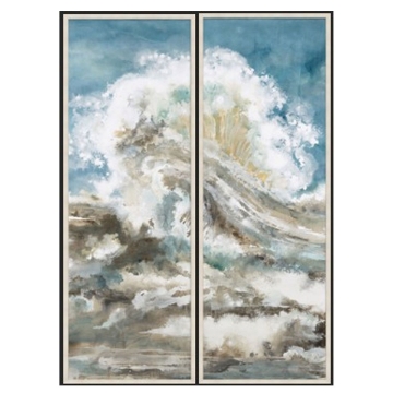 Picture of S/2 CRASHING WAVES FRAMED ART