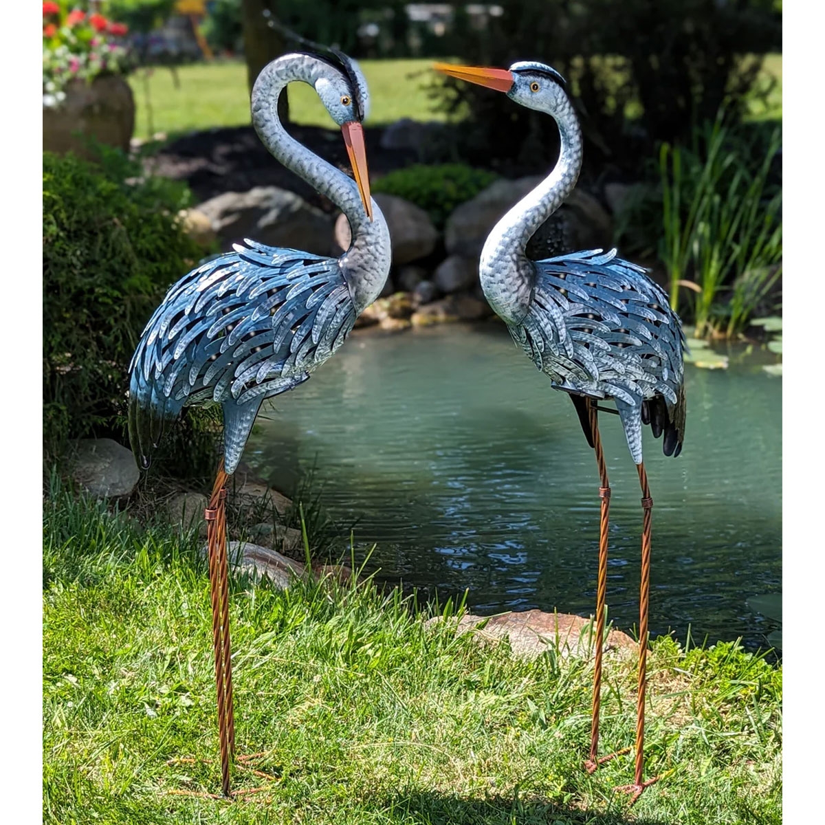 Picture of SOLAR BL HERON STATUE AST