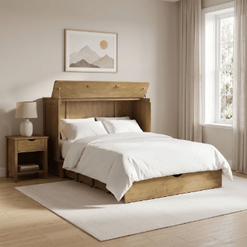 Picture of KEY WEST QN WHT CABINET BED