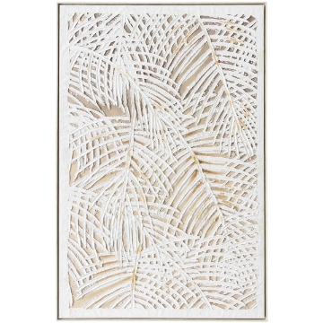 Picture of PALM LEAVES IN WHT OIL CANVAS