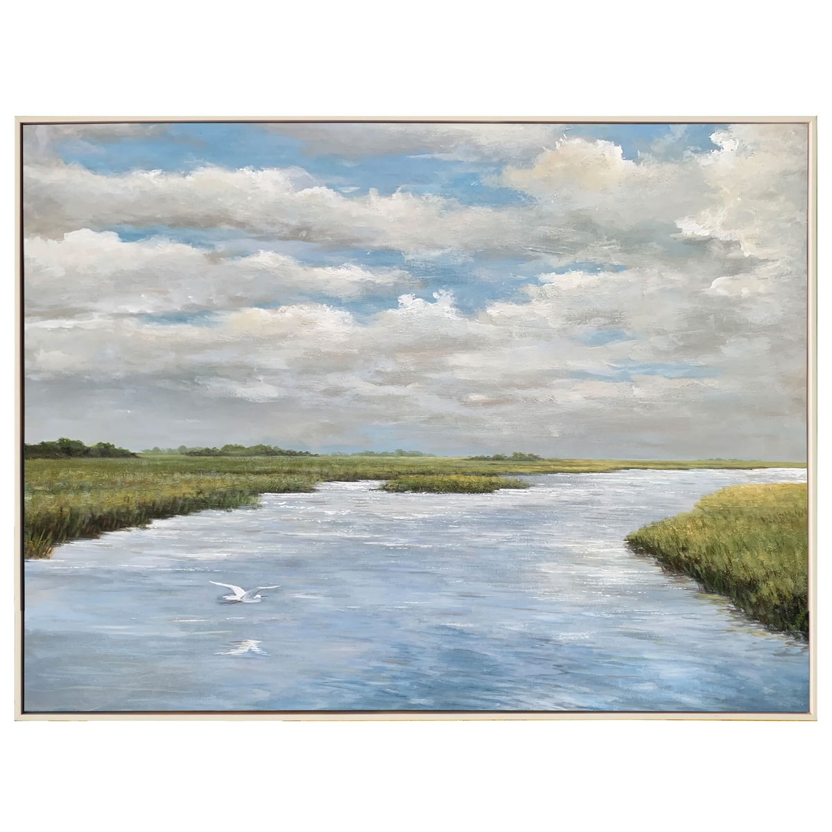 Picture of HERON MARSH FRAMED CANVAS ART