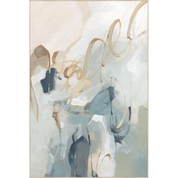 Picture of TWIRL I BLUE/CREAM ABSTRACT