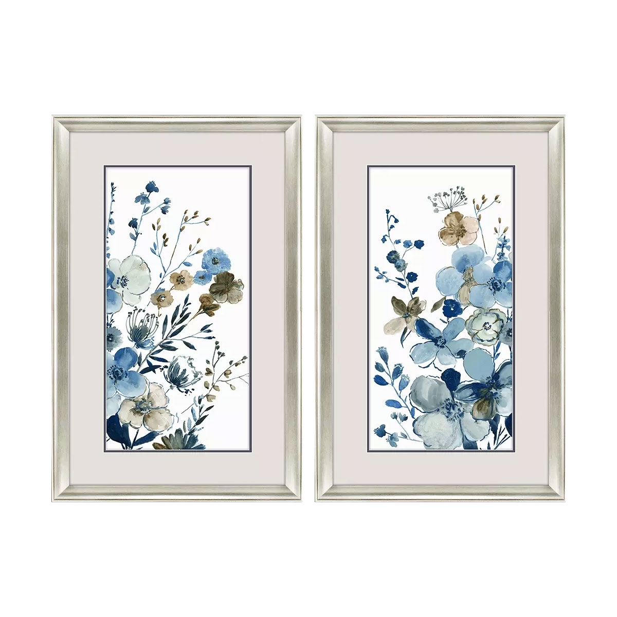 Picture of BLUE BLOSSOMING S/2 FLORAL ART