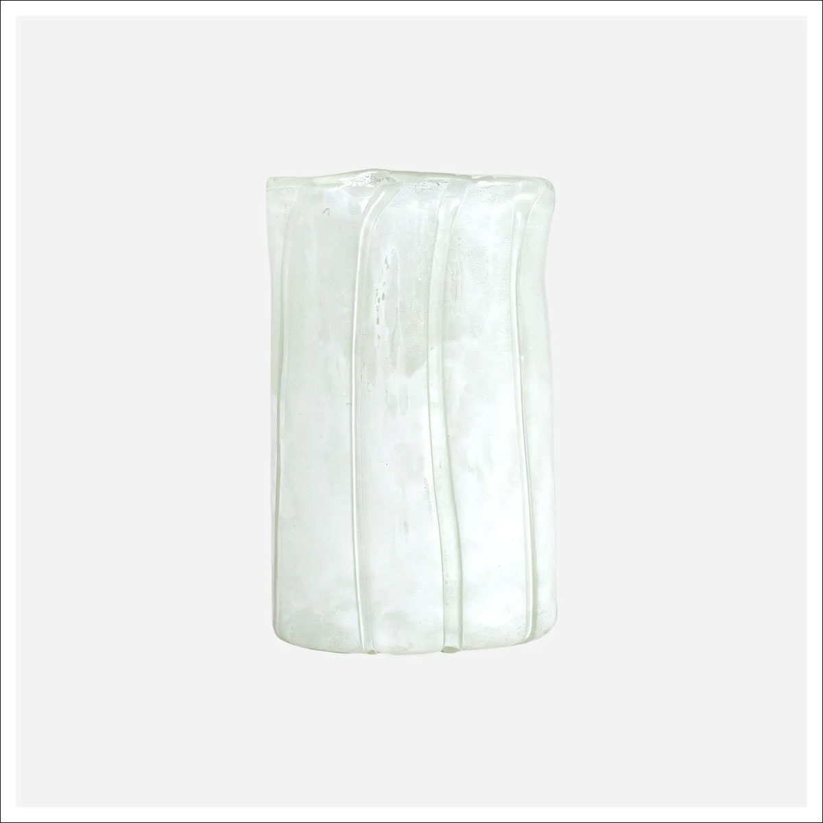Picture of LUMIA WHT ART GLASS VASE-SM
