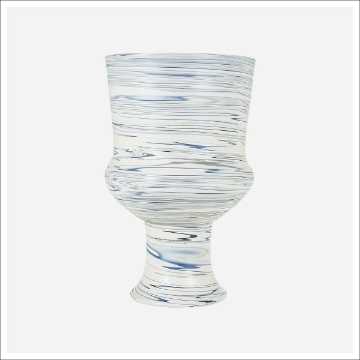 Picture of 19" BLUE SWIRL CERAMIC URN