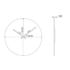 Picture of SUNBURST TEXTURED WALL CLOCK
