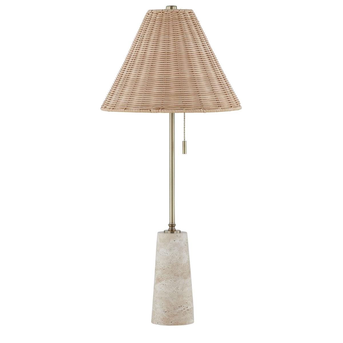 Picture of LORRAINE TRAVERTINE BFT LAMP