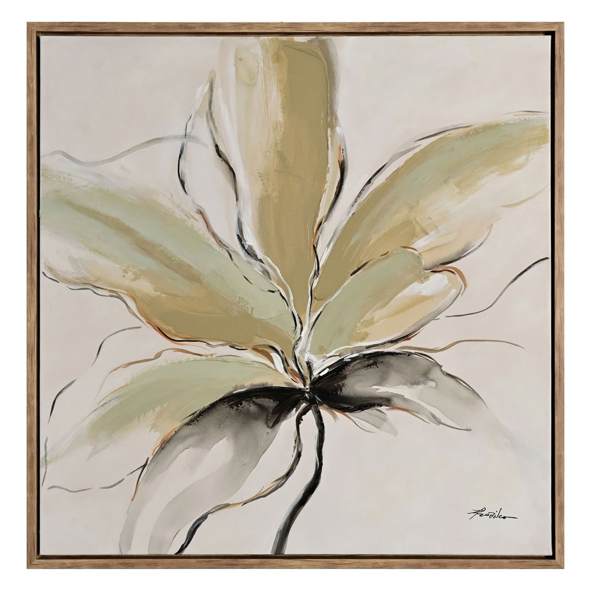 Picture of TAUPE ABSTRACT FLORAL I ART
