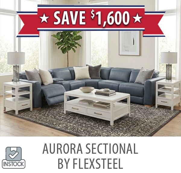 Flexsteel Aurora Blue Sectional