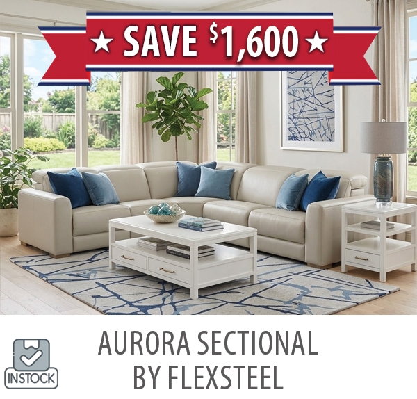Flexsteel Aurora White Sectional